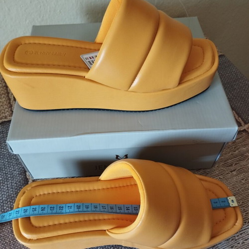 Jenny Fairy women's summer platform slippers like new, size 39, orange