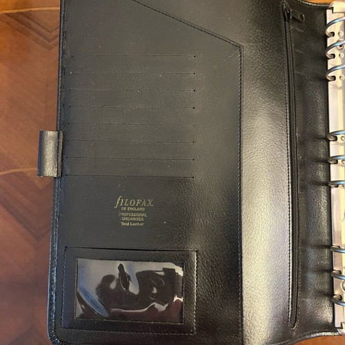 Filofax large size leather new black 23.5x27 cm