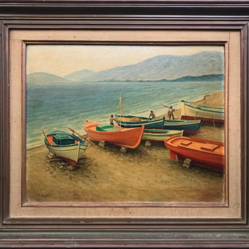 Oil painting by G. Syrigos like new, signed, 60x70 cm