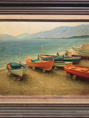 Oil painting by G. Syrigos like new, signed, 60x70 cm