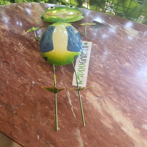Metal frog decoration, 46 cm