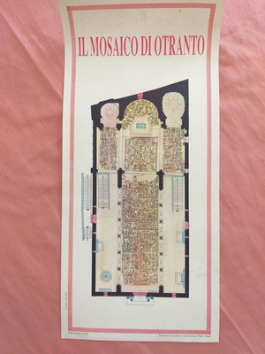Poster of the Mosaic of Otranto on thick paper 23x50 cm