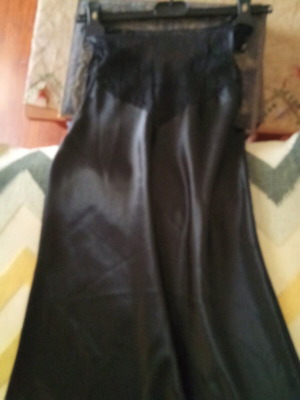 Mini dress satin and lace small like new, black