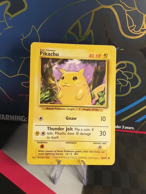 Pikachu Pokemon card base set used