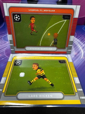 Topps 8-bit bundle new, 2 cards Steven Gerrard and Lars Ricken