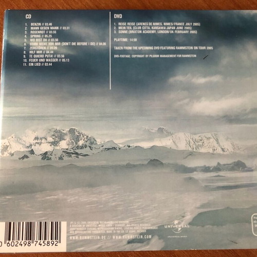 Rammstein Rosenrot Digipack Limited Edition CD - DVD like new, metal
