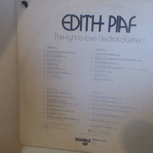 Edith Piaf Le Droit d'Aimer 2LP used, EMI 1974