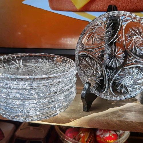 Crystal dessert plates new