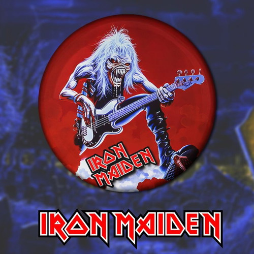 Iron Maiden pins set of 8, 3cm, high resolution, new