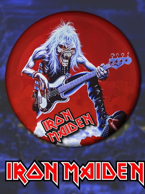Iron Maiden pins set of 8, 3cm, high resolution, new