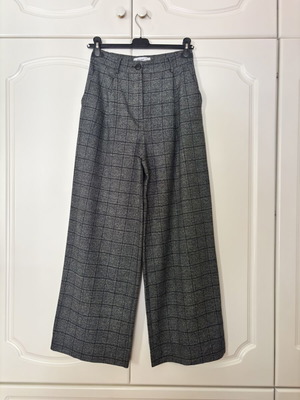 Toi&Moi checked gray wide leg pants new