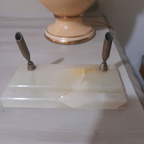 Pen holder with marble base used