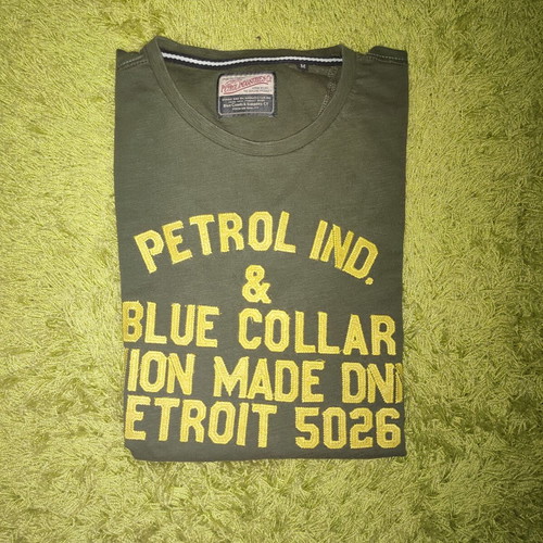 Petrol Industries men's long sleeve shirt, green, size M