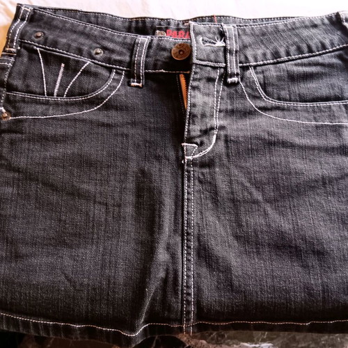Mini denim skirt Paranoia like new, black, size S