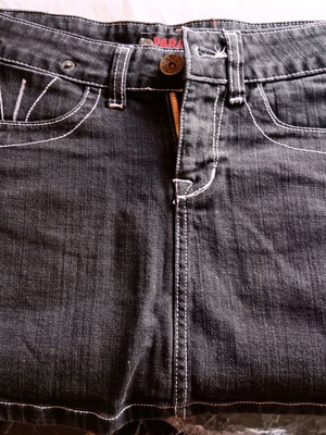 Mini denim skirt Paranoia like new, black, size S