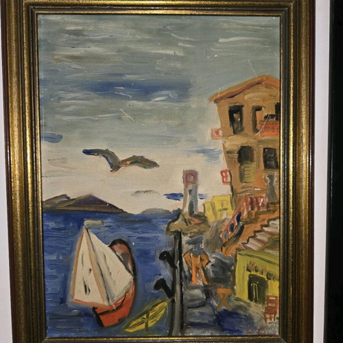Signed oil painting on canvas like new