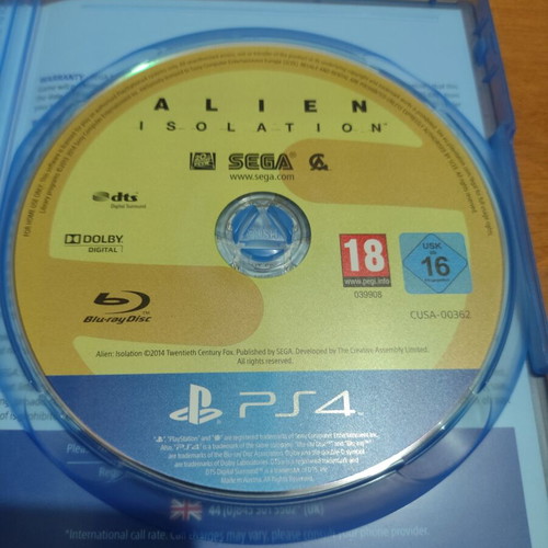 Alien Isolation PS4 game like new