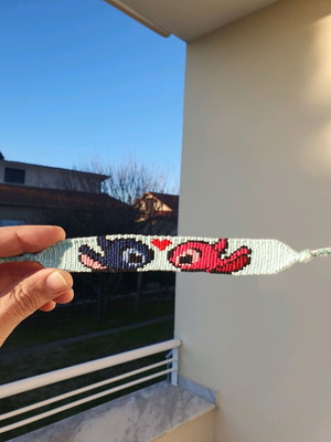 Handmade macrame bracelet Disney Pixar Lilo & Stitch made to order
