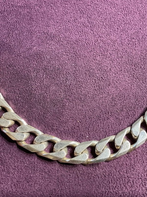 Silver Cuban link bracelet made of 925 silver