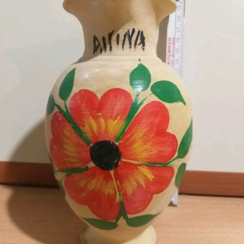 Traditional ceramic jug from Aegina like new