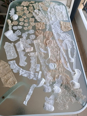 Handmade embroidered doilies like new