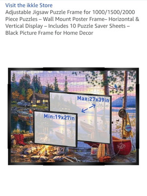 Puzzle frame set, pack of 2, with assembly accessories