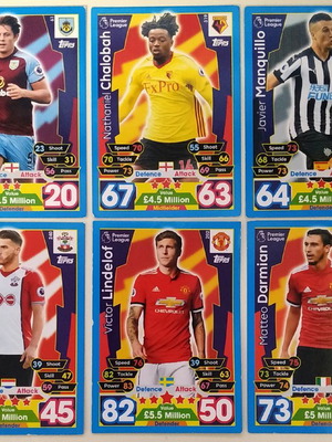 Συλλεκτικές κάρτες χαρτάκια ποδοσφαίρου Topps Premier League σαν καινούργιες, 14 τεμάχια