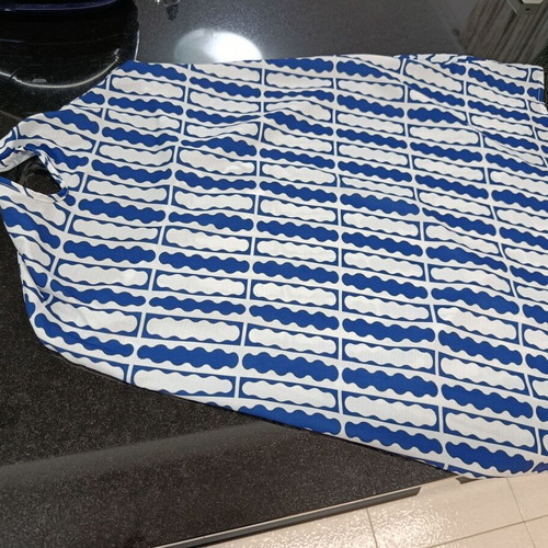 Summer sleeveless dress with back tie Shein new, white and blue, size M