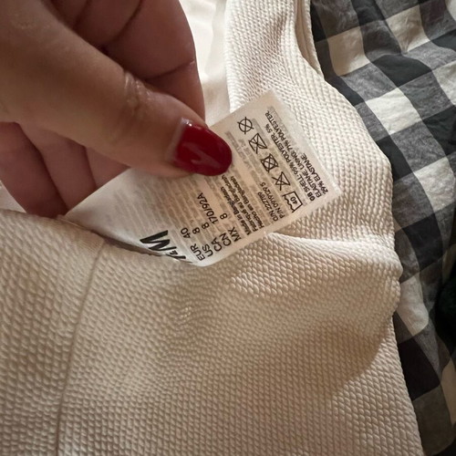 H&M swimsuit used No 40 white with prominent bust