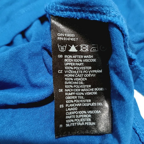H&M Blue Blouse size S like new with transparent upper part