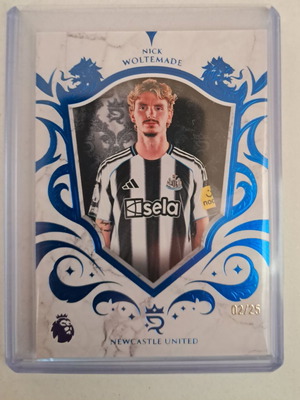 Topps Royalty Nick Woltemade карта от Висшата лига, Royal Blue 02/25