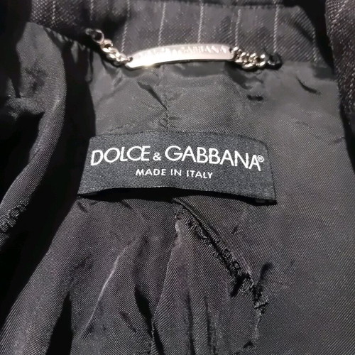 Dolce & Gabbana women's jacket used, black with gray stripes