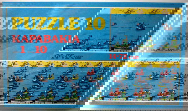 VINTAGE 80'S PUZZLE ΑΠΟ 1 ΕΩΣ 10 ΚΑΡΑΒΑΚΙΑ 14x72cm ΔΕΣΥΛΛΑΣ ΣΦΡΑΓΙΣΜΕΝΟ !
