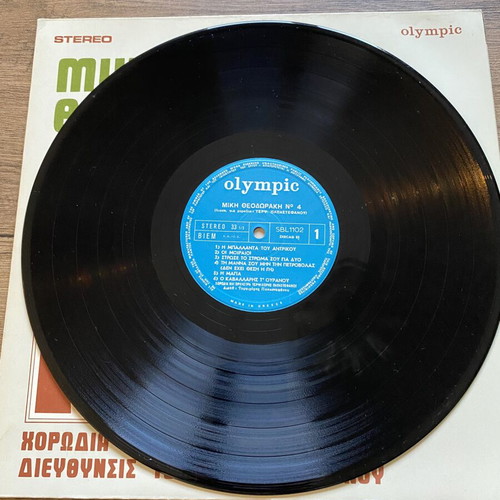 LP Mikis Theodorakis No 4 Olympic like new, entechno