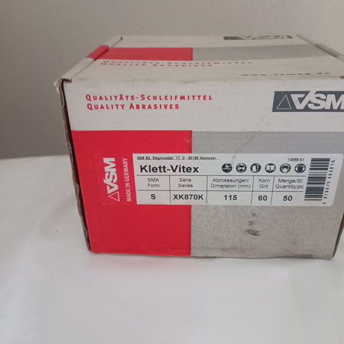 Sanding discs φ115 grit 60, 50 pieces VSM ceramic new