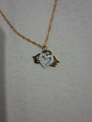 Necklace made of stainless steel, new, gold color