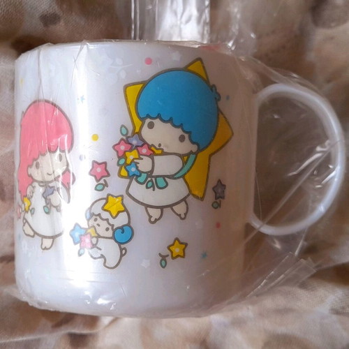 Sanrio Little Twin Star collectible mug 1986 new, plastic