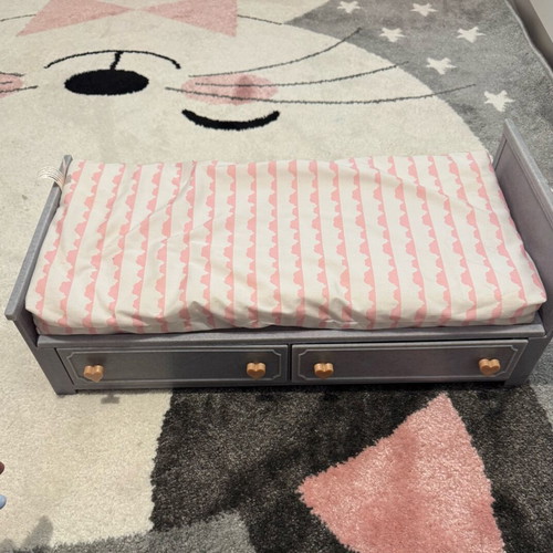 Our Generation doll bed like new with storage drawers