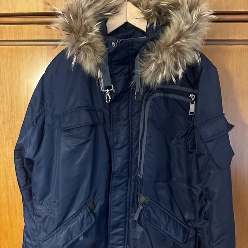 Winter jacket with hood Guru size L used, blue