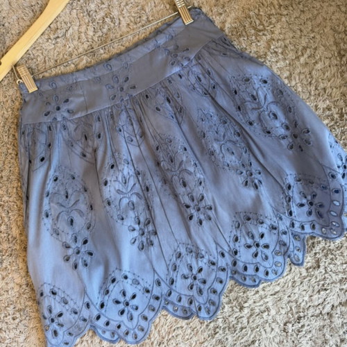 Zara Broderie Aegean Blue Two-Piece Set like new, size small