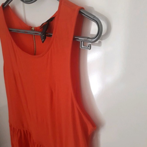 Φόρεμα αμάνικο γυναικείο H&M καινούργιο, πορτοκαλί, μέγεθος Μ, με φερμουάρ