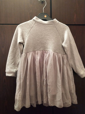 Φόρεμα Zara γκρι σαν καινούργιο, μέγεθος 104 cm για 4 ετών