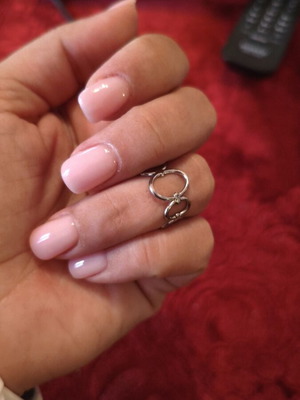 Silver Adjustable Midi Ring with Minimal Geometric Chain Design