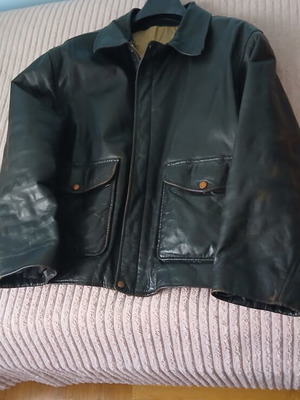 Leather jacket used, size L, brown