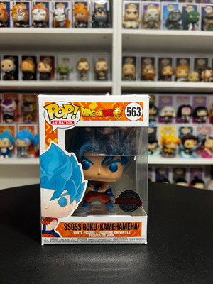 Funko Pop SSGSS Goku Kamehameha Dragon Ball Super used, box damage