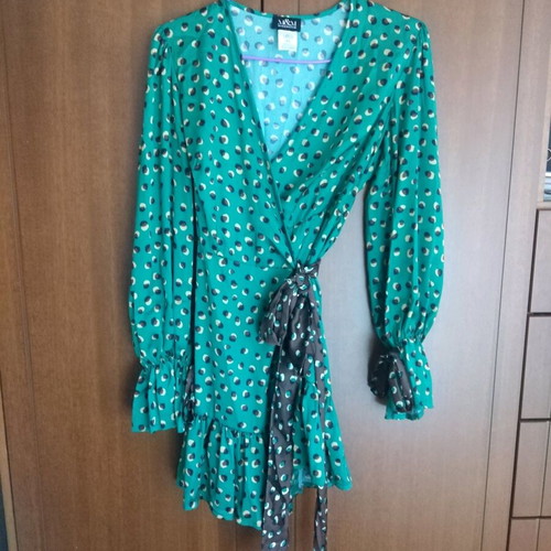 Mix and Match wrap dress new one size emerald green