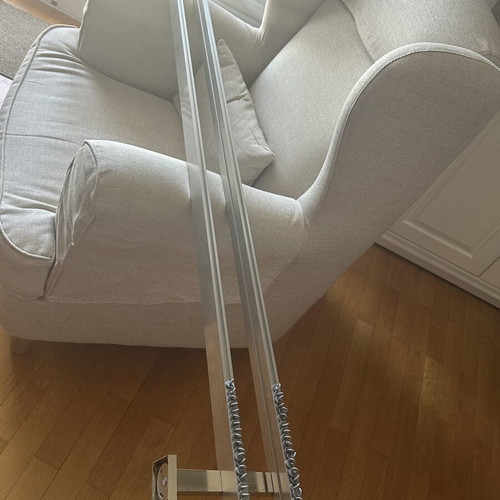 Double inox curtain rail 160 cm like new