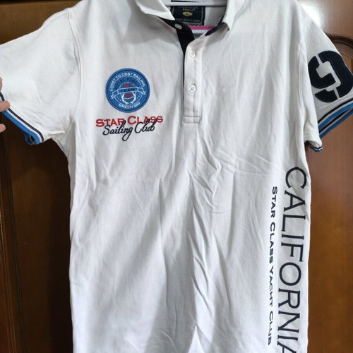 Men's white polo shirt large like new