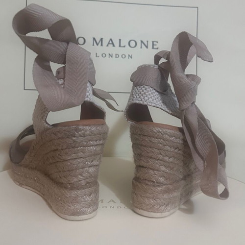 Boxer leather platform espadrilles size 36 new, tan color