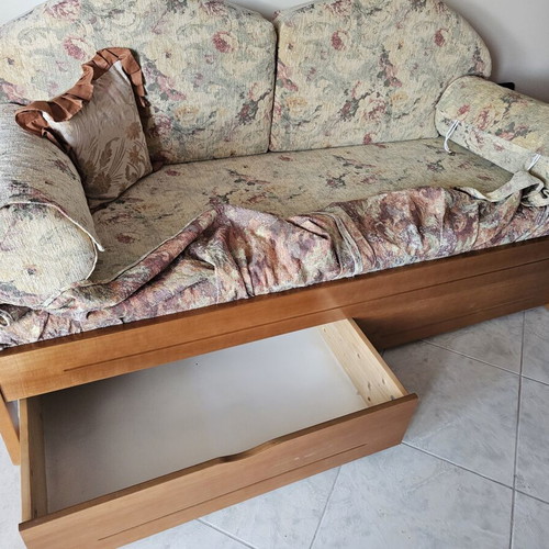 Two-seater sofa 196.5x88 cm with two drawers